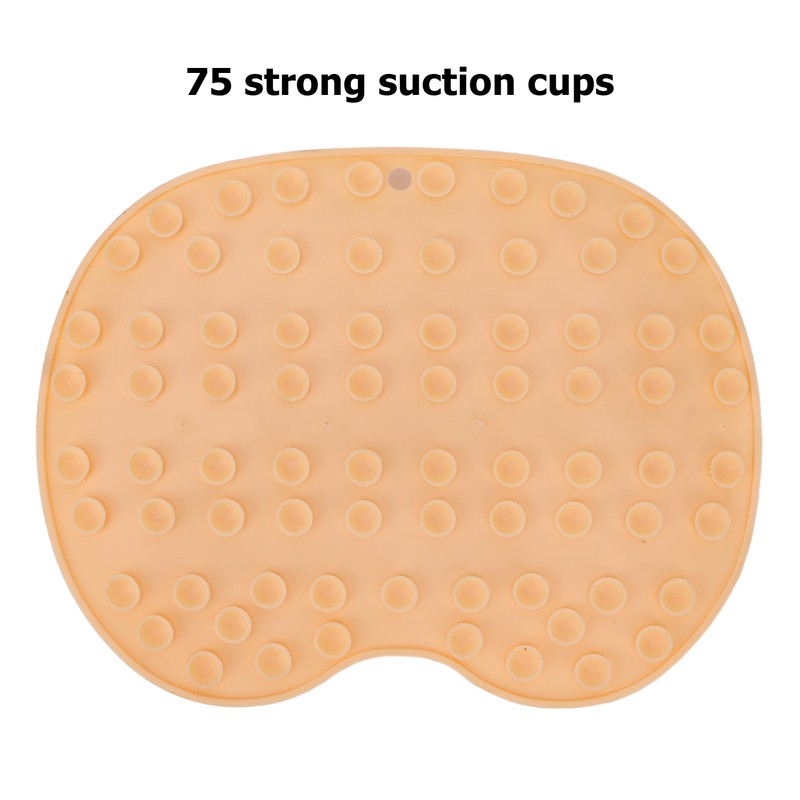 Foot Scrubber Massager with Suction Cups Orange Soft Foldable Shower