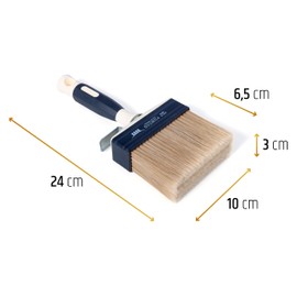 PENNELLIFICIO 2000 Ceiling Brush with Plastic Handle Paint Brush for Interior and Exterior Walls 3 x 10 cm Made in Italy
