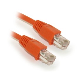 My Cable Mart 4ft Cat5E Ethernet RJ45 Patch Cable  Stranded  Snagless Booted  ORANGE