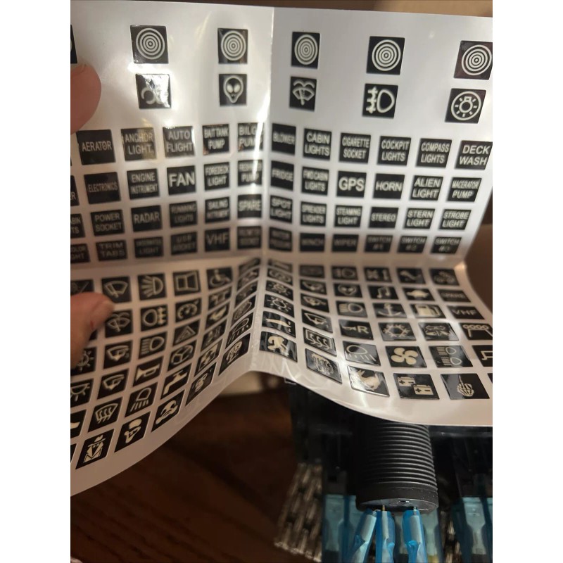 Universal 6 Gang Marine Boat Rocker Switch Panel Waterproof +