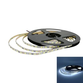 YUNBO LED Strip Light Narrow Width 4mm Cool White 6000-6500K, 16.4ft/5M 600 LEDs 12V Non-Waterproof SMD 2835 Flexible LED Tape Light for Bedroom Kitchen Cabinet Lighting Decoration