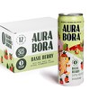 Aura Bora, Strawberry Basil Herbal Sparkling Water, 12 oz Can