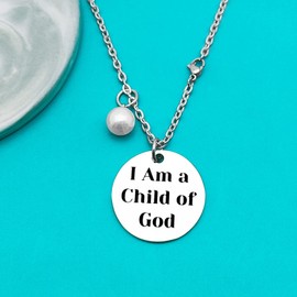 Xiahuyu Goddaughter Gifts for Women Baptism Gifts for I am a Child of God Necklace Christian Gifts First Communion Gifts Religious Gifts for Goddaughter