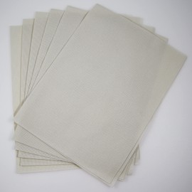 KCS 4/6 pc of 12" x 18" 18CT Counted Cotton Aida Cloth Cross Stitch Fabric (6 pc, Antique White)