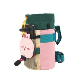 Vortika Bike Cup Holder, Cute Animals Bike Water Bottle Holder with Shoulder Straps, Universal Cycling Bicycle Water Bottle Drink Cup Cage for Kid's Bike, Cruiser, Scooter, MTB, Road Bike (Rabbit)