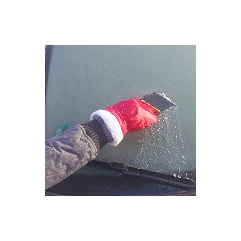AUPROTEC Ice Scraper Car Windscreen Scraper with Glove, warming soft