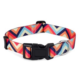 HQYDDMI Dog Collar for Small Dogs Cats, Soft Comfy Pet Collar for Small Medium Large Dogs, Geometry Pattern for Boy Girl Puppy Dogs Cats(Colorful Waves,XS)