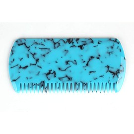 Brifu - Hair comb with medium tooth detangling hair brush for head hair, styling fine cutting comb and portable care comb for long, wet hair, curly hair blue.