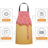 BGBDEIA Pink Ice Cream Kitchen Apron for Women Men, Unisex