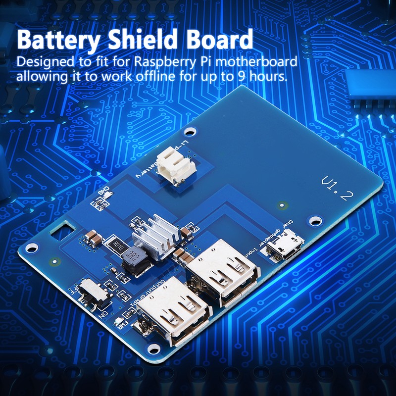 UPS Lipo Battery Expansion Board Independent Field Power Supply Dual