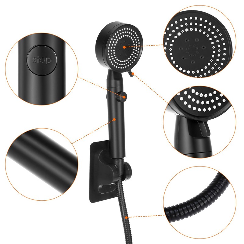 QWORK 5 Modes Shower Head Water Saving Shower Head with