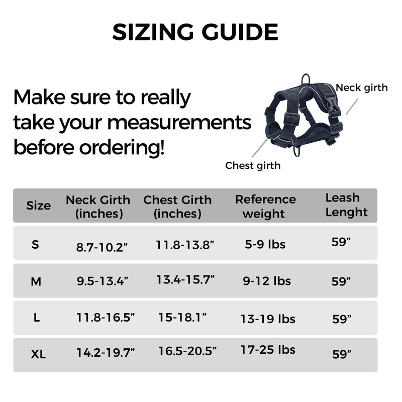 pangdi Cat Harness and Leash Set Escape Proof Tactical Extra