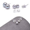 4-5 MM Freshwater Cultured Grey Pearl Studs Earrings for Women,