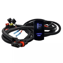 OZ-USA 10' Pulse Power Bus Bar Plug Wire Harness Whip Light On/Off Switch RZR Pro XP