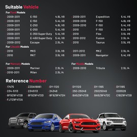 BDFHYK Oxygen Sensor Upstream O2 Sensor, Compatible with 2009-2011 Ford E-150/ E-250/ E-250, 2010 Lincoln MKS/MKT/MKZ, Mercury Mariner/Milan, 17475 Replacement 1PCS