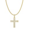 Gemsme 18K Gold Plated Cubic Zirconia Cross Pendant Chain Necklace