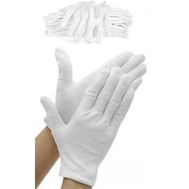 Buy-Simplicity® Pack of 2 White Cotton Hand Gloves for Men Women | Long-lasting Soft Touch Cotton Gloves | One Size Fits All for All Seasons