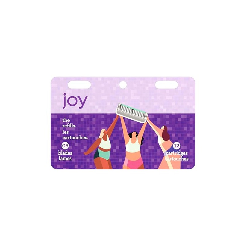 Joy - Recambios de 12 cuchillas de cinco hojas, 12