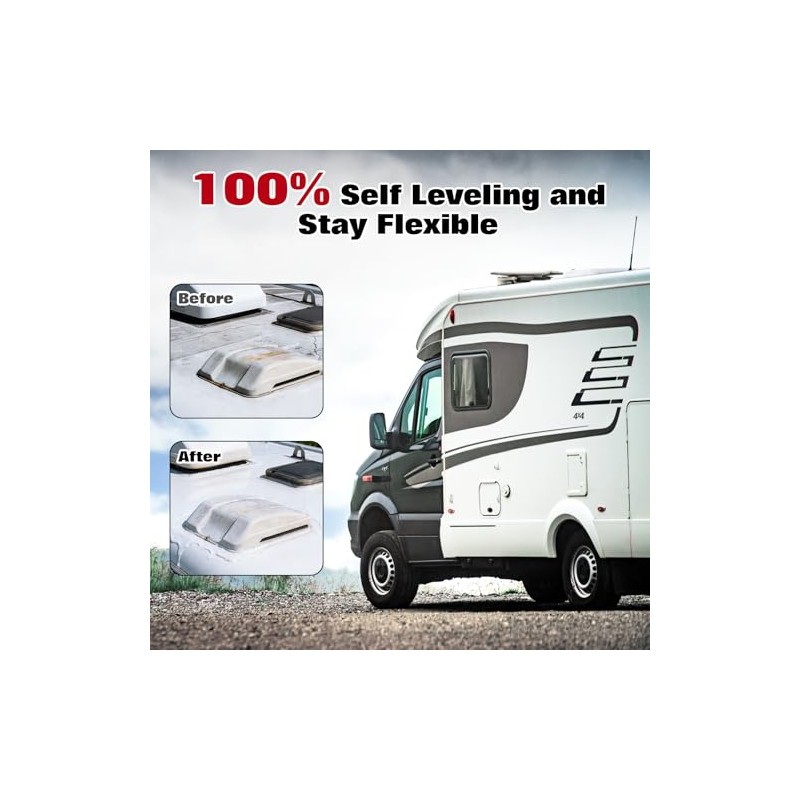 12 Pack RV Roof Sealant - Self-Leveling Waterproof Caulk for