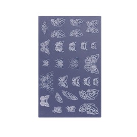 LUJIYY Resin Pattern,3D Butterfly Embossing Nail Art Mold Silicone Combination Decorative Mold Nail Art Making Tool Silicone Carving Mould, 8.5x5.6cm, As Shown in the Picture