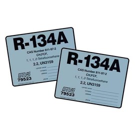 (2) Pack, R-134A / R134A / R-134A # 79523 Color Coded Refrigerant ID Labels