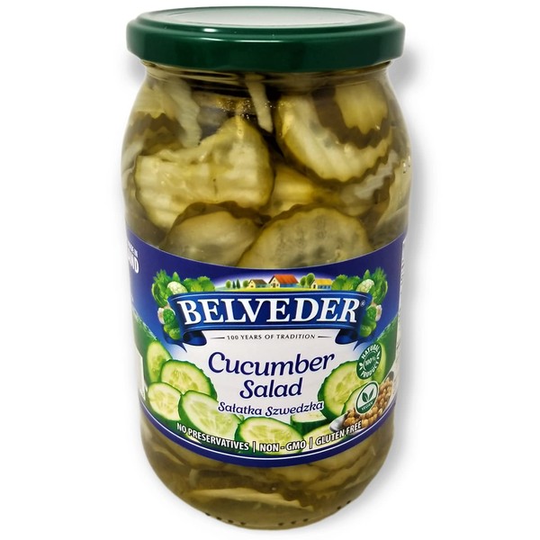 Belveder Cucumber Salad 31.74 oz 900g, Vegan, Non-GMO, Gluten-Free Pack
