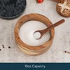 KITCHENDAO Large Acacia Salt Cellar Box Bowl with Built-in Spoon