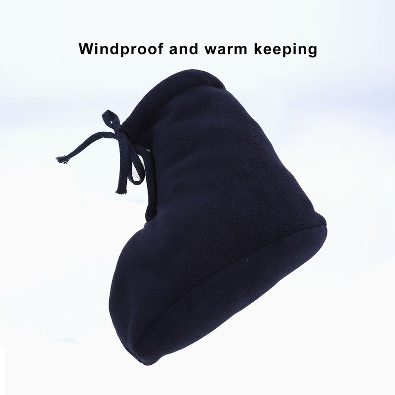 Men Women Cast Sock Dark Blue Soft Fleece Thick Adjustable