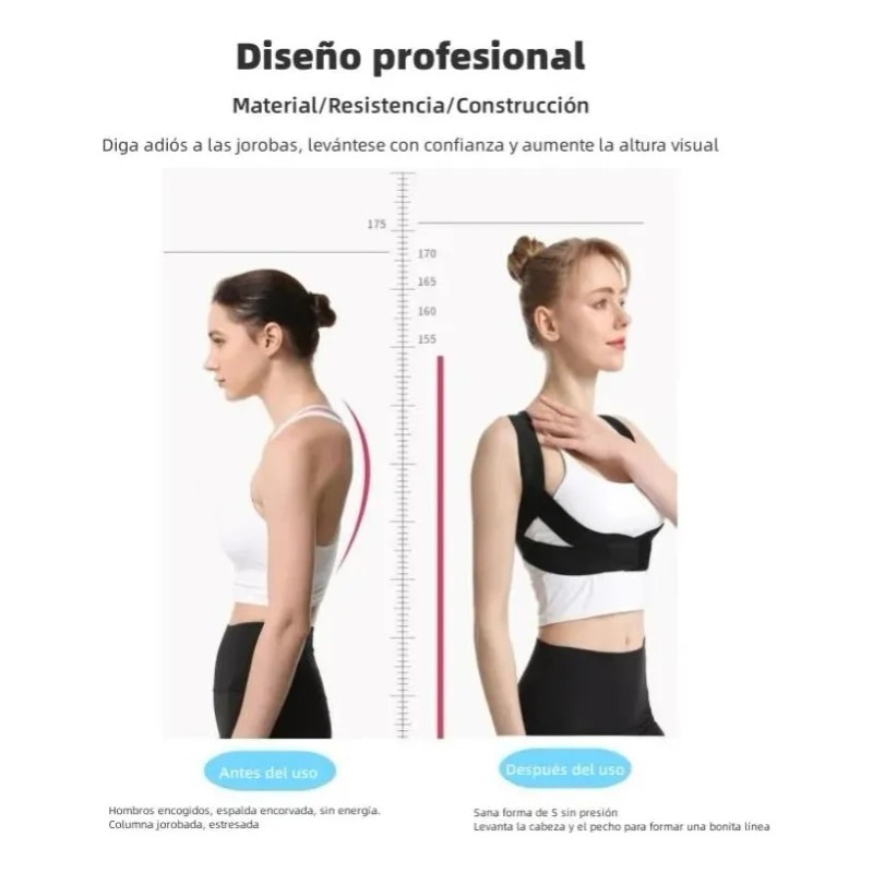 Nios Faja Corrector Postura Espalda Para Hombre Y Mujer