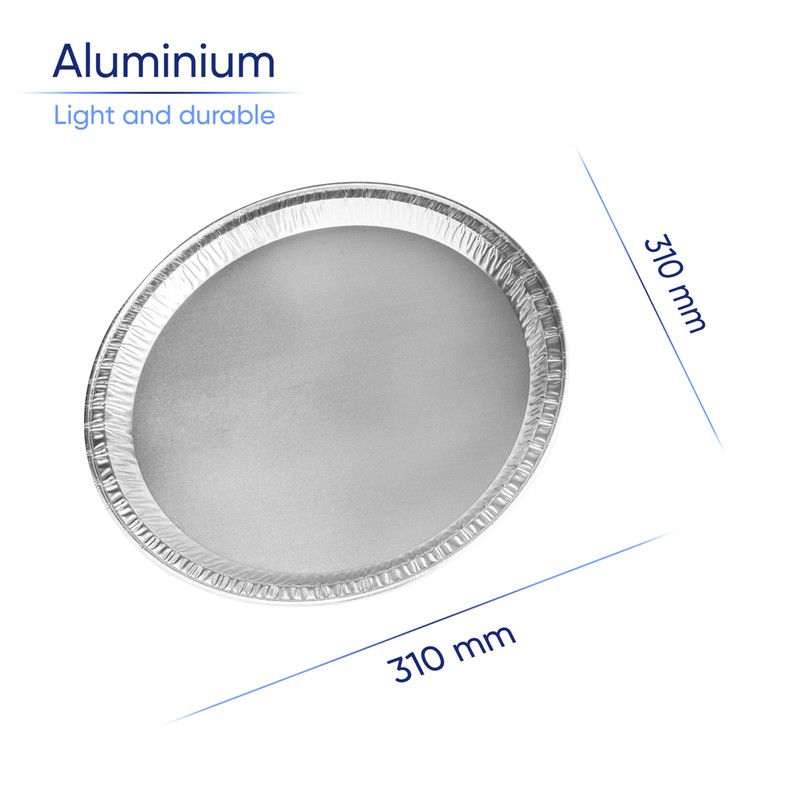 Coppice Silver Round Aluminium Foil Platters for Parties, Buffets &