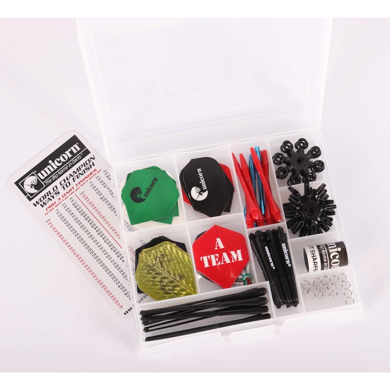 Unicorn Mens Maestro Dart Flights, Black/White/Blue/Red/Green/Silver