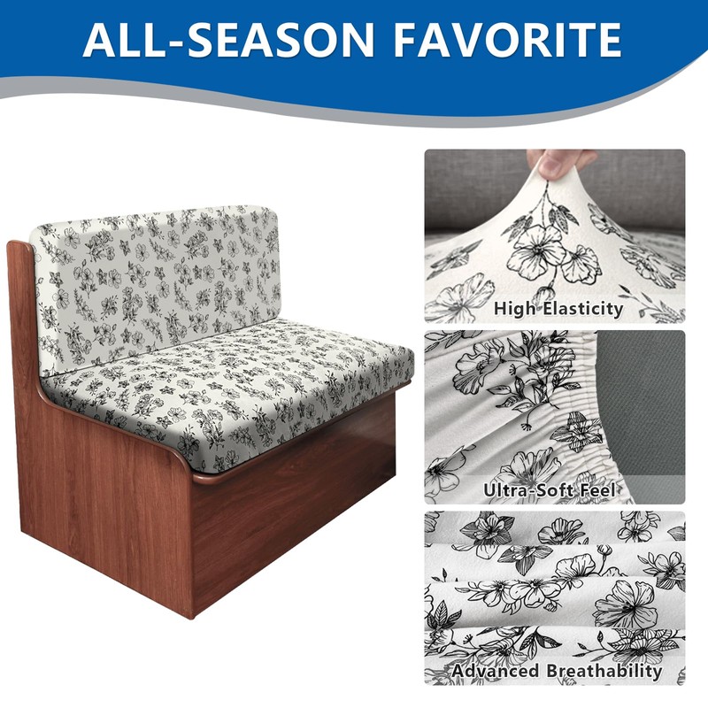 ANARACHON Leather Look RV Camper Dinette Cushion Covers, Washable RV