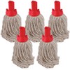 Red Disposable Cotton Mop Head Replacements PY Yarn Traditional String