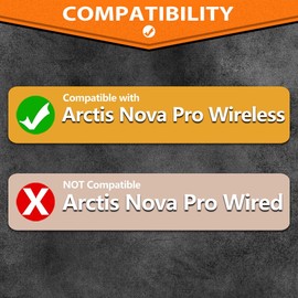 Nova Pro Wireless Replacement Earpads for Arctis Nova Pro Wireless Headset by TRANSTEK, Improved Durability and Sound Isolation I Add Thickness (Hybrid Mesh Cooling Gel)