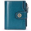 SENDEFN Small Women Wallet Genuine Leather RFID Blocking Bifold Small