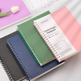 EMSHOI EMSHOI Notizbuch B5, Bullet Dotted Journal, Spiral-Notizbuch 300 Seiten/150 Blatt, 100 gsm Punktrasterpapier, PVC Hardcover, Notizbücher für Damen, Herren, Büro, Schule, Schreiben, 19 x 25 cm - Blau