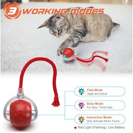 Ptrade Interactive Cat Toys for Indoor Cats, Agile Moving Cat Ball,Automatic Cat/Kitten Toys for Bored Indoor Adult Cats,Motion Activated