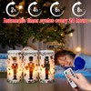 Lasumora Christmas Nutcracker Flameless Pillar Candles with Remote Timer, LED