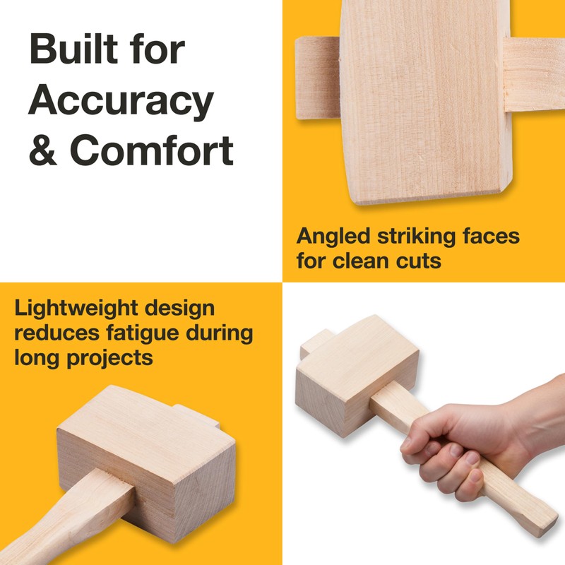 Am-Tech 4.5" (115mm) Beech Wood Mallet