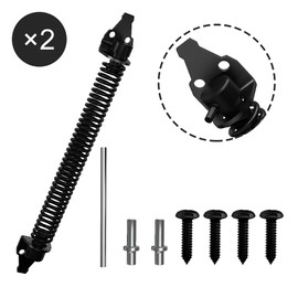 skysen 2 Pack 14" Fence gate Spring self Closing and Adjustable for Wooden or Vinyl Fence,Carbon Steel,Black(gate spring-14-2")