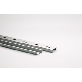 14Pcs 35mm Width Slotted Design Aluminum DIN Mounting Rail, 1 Meter