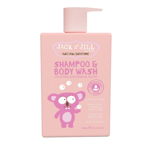 Jack N' Jill, Shampoo & Body Wash, Uplifting and Botanical Blend, Suitable for Sensitive Skin, 300 ml