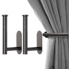 2 Pack Adhesive Curtain Holdbacks, No Drill Metal Curtain Tie