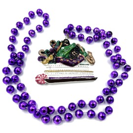 Alligator Gator Mardi Gras Bead Necklace River Boat Jazz Parade New Orleans