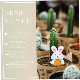 MAGICLULU 6Pcs Adorable Rabbit Statues Creative Bunny Ornaments Realistic Craft for Home Decor Cute Desktop Bunny Figurines Charming Rabbit Decoration