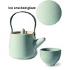Dahlia Ice Crack Celadon Porcelain 7-pcs Gongfu Tea Set in