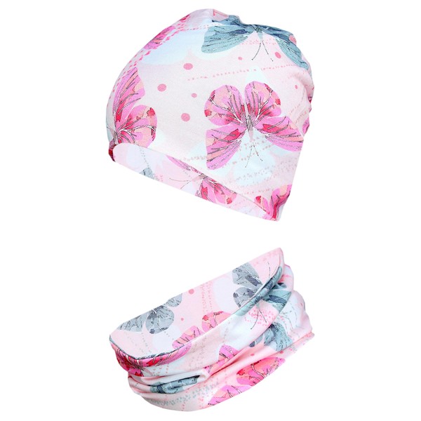 TupTam Girls' Children's Beanie Hat Tube Scarf Set of 2