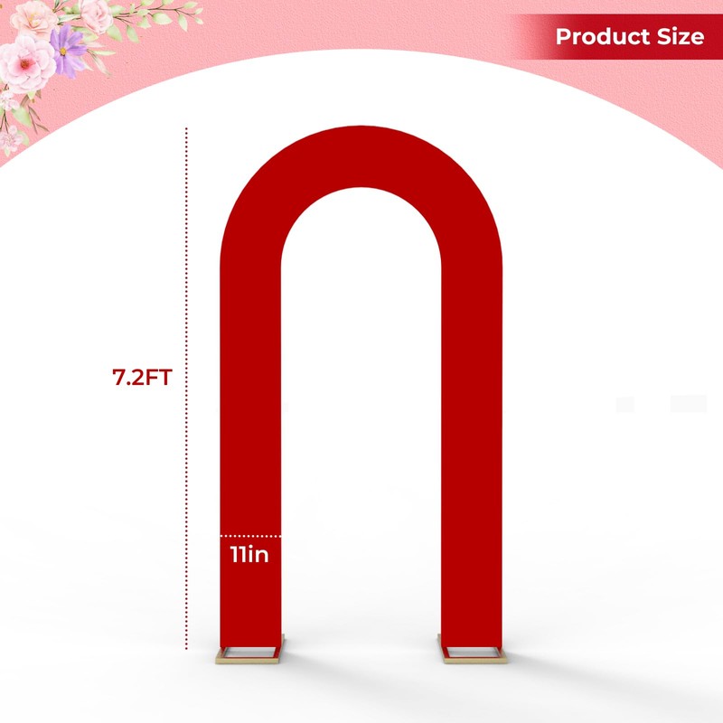 Babenest 7.2Ft Spandex Open Arch Backdrop Cover, Fitted Double-Sided U-Shaped