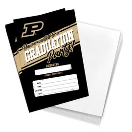Desert Cactus Purdue University Graduation Party Invitations Boilermakers 5x7 Grad Invites Cards Celebration 10 Count With Envelopes