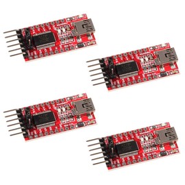 AITRIP 4pcs 3.3V 5V FT232RL FTDI Mini USB to TTL Serial Converter Adapter Module for Arduino Mini Port